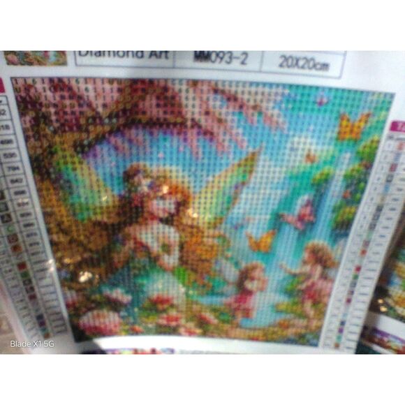 Fairy Butterfly Diamond Painting Kits 4 Full Round Drill Canvas Frameless 8"x8" - Picture 6 of 8